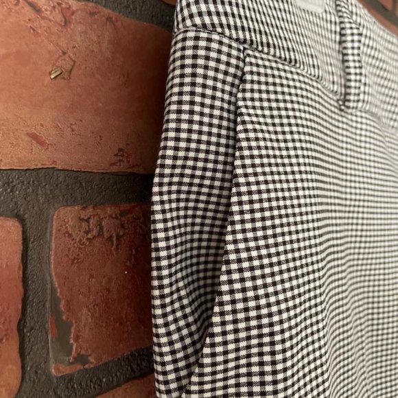 Julie Mitchell Urban Collection Size 12 Black and White Checkered Pants Cropped - Picture 6 of 9